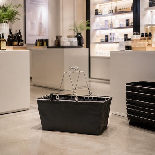 Metal shopping basket - metal,