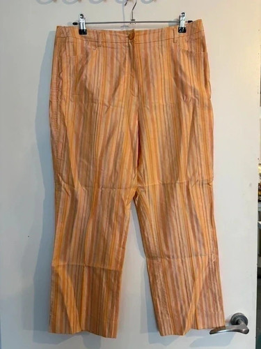 Womens orange apricot stripe