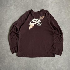 Brown Nike SB Long Sleeve T Shirt Men’s Medium Loose Fit