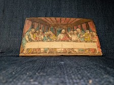 Mid Century Italian Resin Last Supper Wall Plaque Sculpture