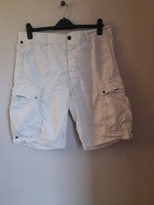 Vintage Stone Island Italy SS 2010 Cream 100% Cotton Cargo Shorts in VGC