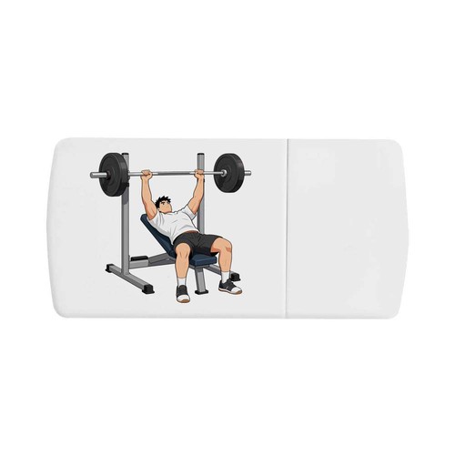 Man using bench press - 'man,