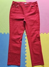 Diane Gilman Red Jeans, Elasticated Waist - Women's L