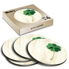 Round MDF Coaster Lucky Green