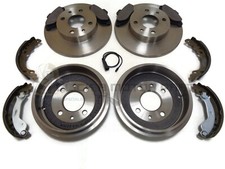 FORD KA MK2 1.2 FRONT 2 BRAKE DISCS & PADS & REAR 2 DRUMS AND SHOES SET