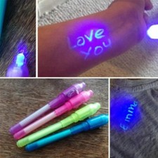 Invisible Ink Pen - Glow in dark Pen - Illuminous Pen - UV Glow Magic Pen
