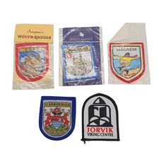 Vintage Souvenir Woven Badges