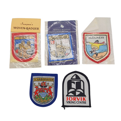 Vintage souvenir woven badges - souvenir,