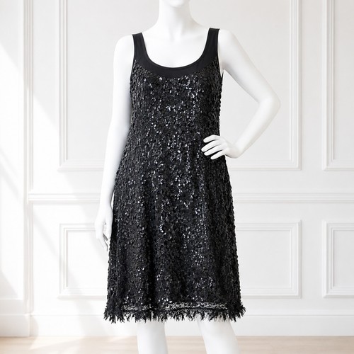 New black sequin cocktail - sequin,