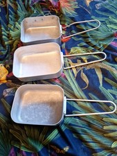 3x WW2 Ptn BRITISH ARMY MESS TINS Pair & Spair