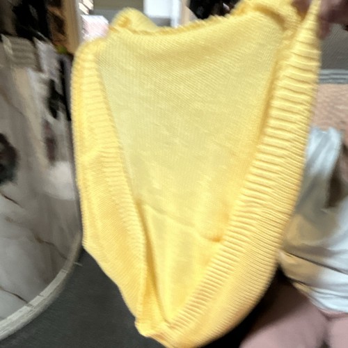 Women yellow ribbed knit - women’s,