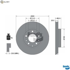 2x BRAKE DISC BDS1672 FOR