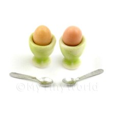 2 Dolls House Miniature Eggs