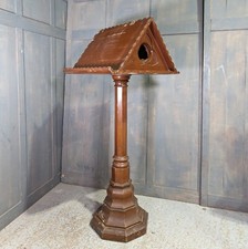 Simple Welsh Victorian Painted Faux Oak ‘Pigeon Coop’ Pedestal Church Lectern Am