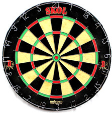 Phil 'The Power' Taylor Signed -SKOL Unicorn PDC Bristle Dartboard -unused-boxed