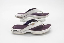 Reebok Women Sandal Easy Tone Size 8M White Flip Thong Toning Shoes Pre Owned vq