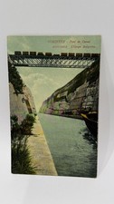 Freight Train crossing Corinth Canal in Greece - Railway Postcard