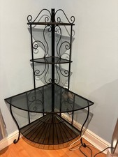 wrought iron corner unit with