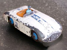 Vintage Meccano DINKY 133 pressed metal CUNNINGHAM Sports Car #61 with Driver