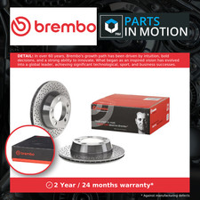 2x Brake Discs Pair Vented