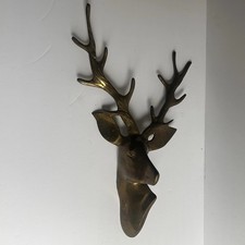 Vintage Brass Stag Deer Head