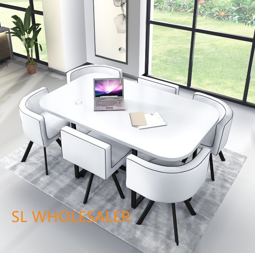 White wooden dining table - ,