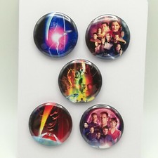 Star Trek button badges -Set 3 - Voyager - First Contact- Enterprise