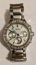 DKNY Women's Chronograph Silver Tone Quartz Watch NY8507 5 ATM - Free UK P&P 