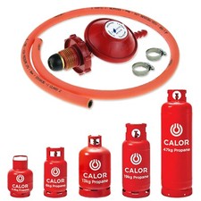 GAS BOTTLE REGULATOR POL HAND WHEEL 1m ORANGE HOSE CALOR LPG PROPANE CYLINDER