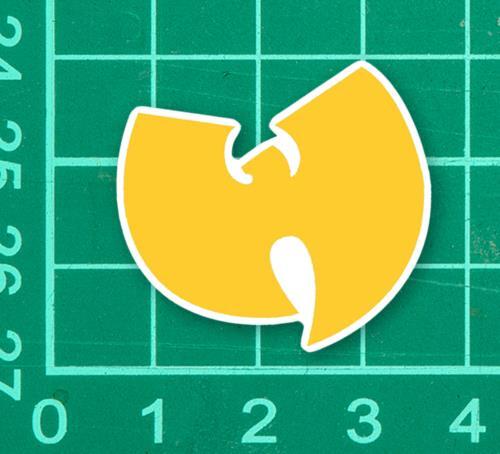 Tang sticker yellow logo - wu-tang,