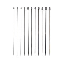 22PCS Knitting Needle Set 2mm-8mm Stainless Steel Single Pointed 35cm