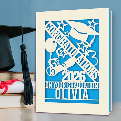 Personalised graduation card - graduation,