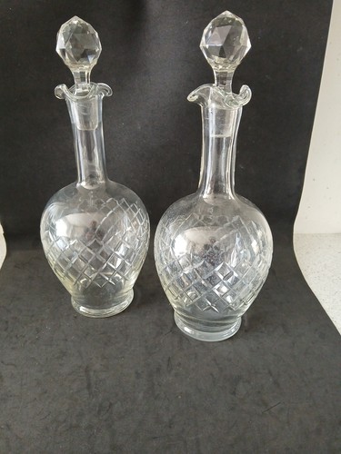 Pair edwardian cut - of, glass