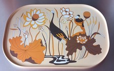 1970s Retro Melamine LARGE Vintage  Tea Tray Flower Power Psychedelic Hippie