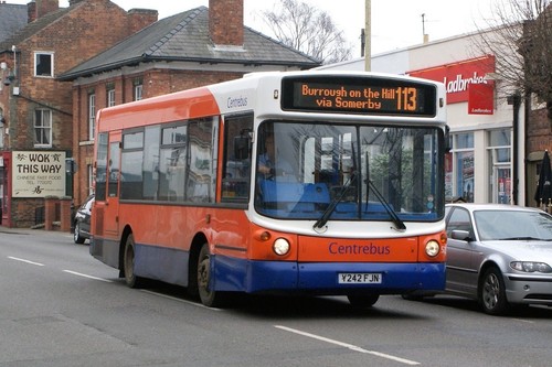 Centrebus y242fjn oakham - oakham, march