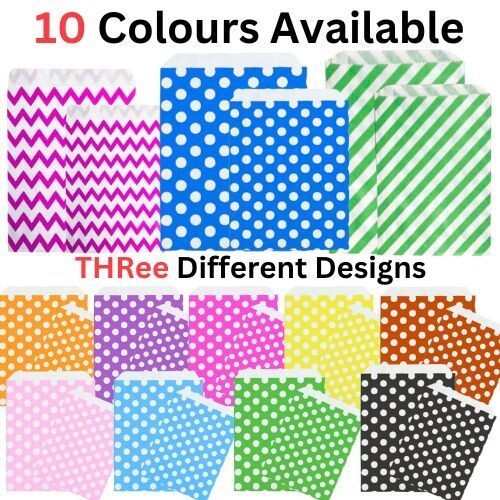 Candy stripe paper bags - candy, party