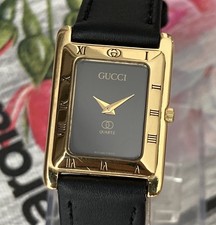 Gucci Watch 4200 FL Tank Ladies Vintage Swiss Made Black Dial 21mm Case