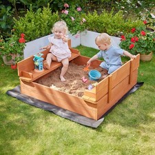 Liberty House Toys Children's Sand Pit with Seating and Cover