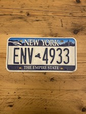 Vintage New York - The Empire State - US Car License Plate ENV 4933