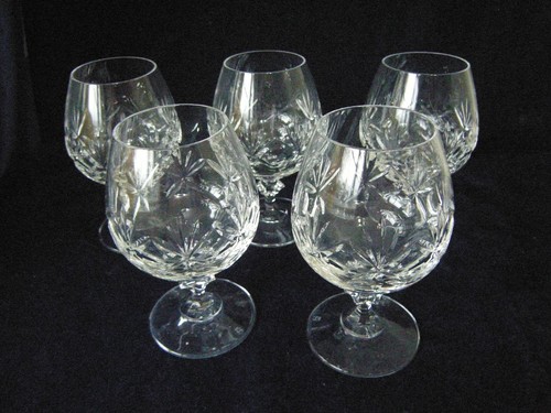 Five vintage lead crystal - x,