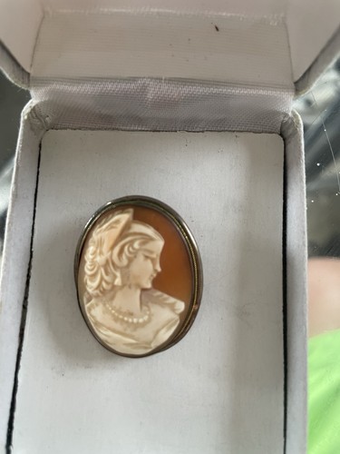 Sterling silver vintage cameo - sterling,