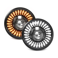 2Pcs 7inch Round LED