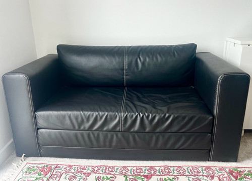 Ikea black faux - faux, leather