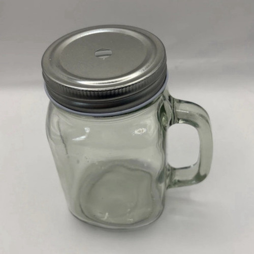 Glass mason drinking jar mug - glass,