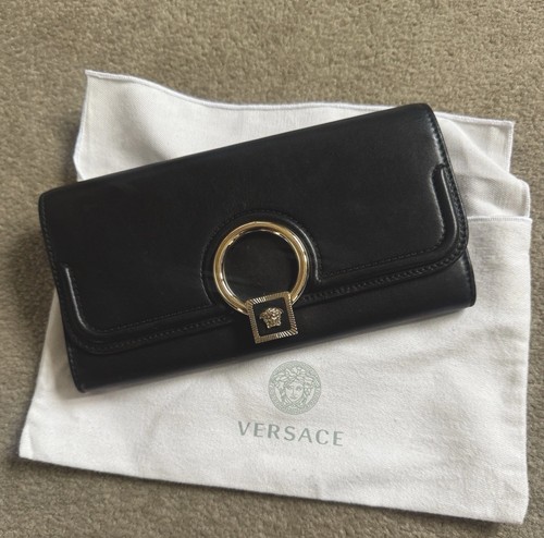Versace black leather - versace,