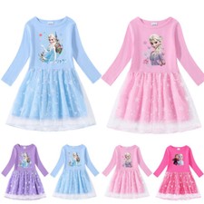 Kids Girls Princess Elsa Dress