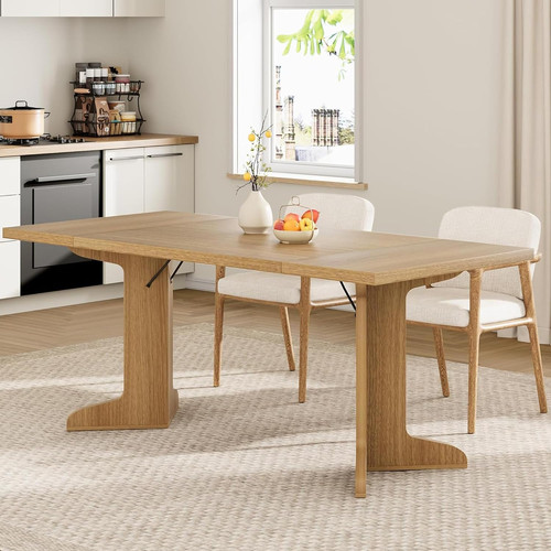 Spacious oak dining table - oak,