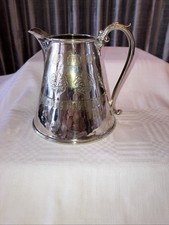 Silver Plated Decorative Water Jug Pitcher Vintage FlowerVase for Home Decor