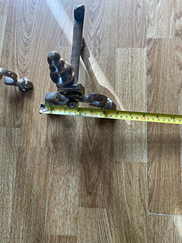 Pair solid brass fire - , dogs