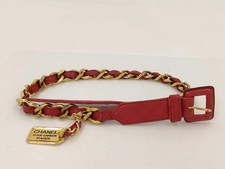Rare 1990s Chanel red leather